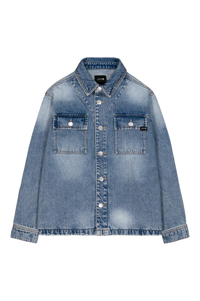 Kids' Long Sleeve Denim Shirt, Main, color, LIGHT WASH