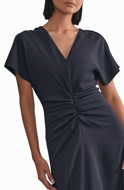 Reiss Rowe Dolman Sleeve Jersey Midi Dress In Blue