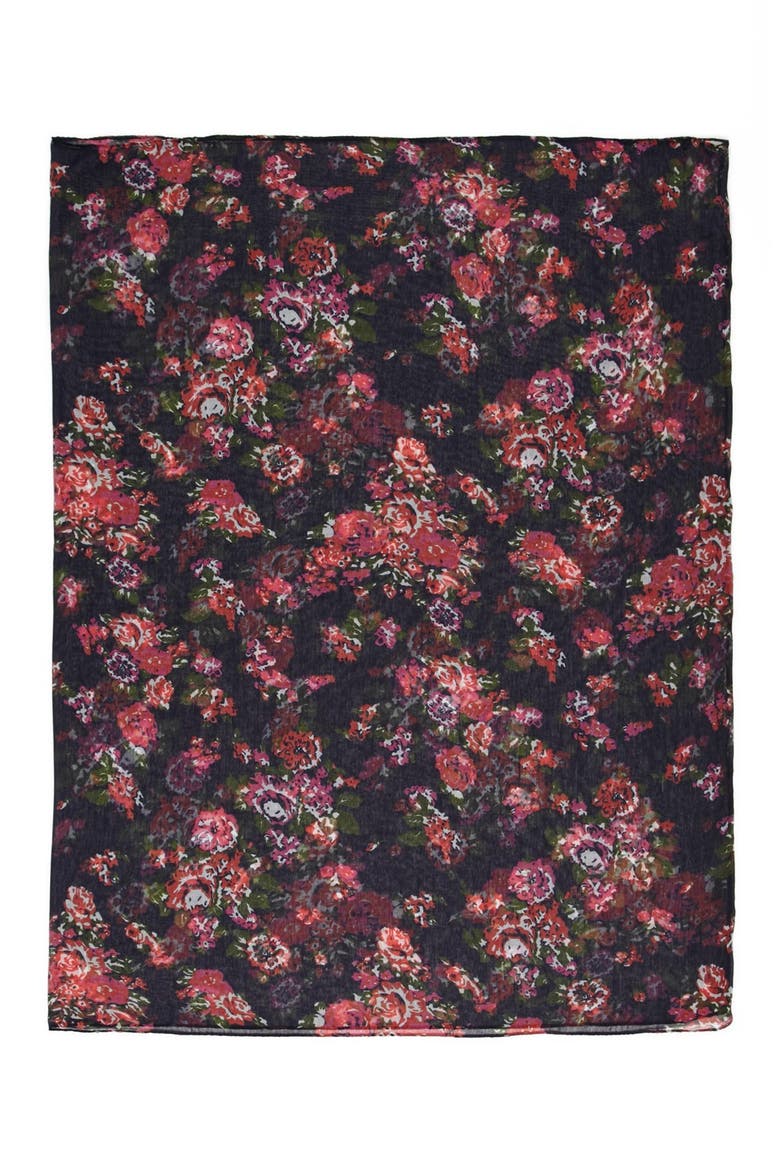 Capelli of New York 'All Over Flora' Infinity Scarf, Alternate, color, NAVY COMBO