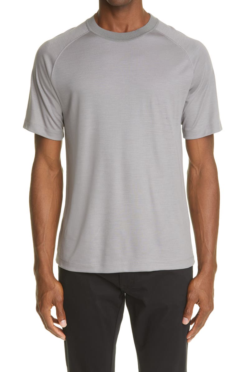 ZEGNA High Performance Wool T-Shirt, Main, color,