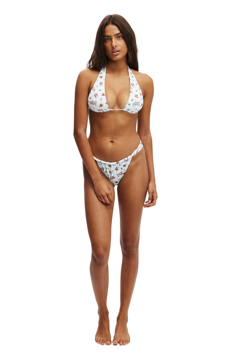 COTTON ON BODY Gathered Thick Strap Brazilian Bikini Bottom, Alternate, color, 