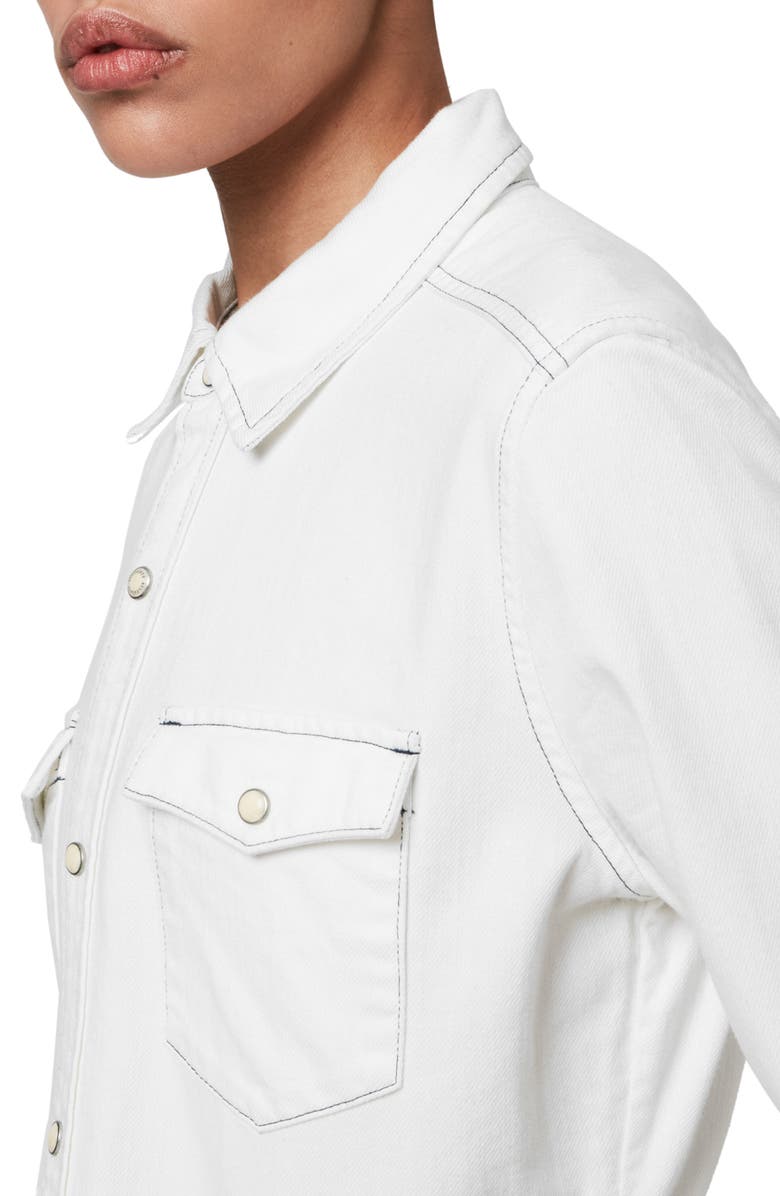 AllSaints Polly Long Sleeve Denim Midi Shirtdress, Alternate, color, 