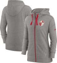 Nike Women's Nike Heather Charcoal San Francisco 49ers Gym Vintage Full-Zip Hoodie