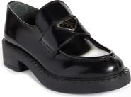 Prada Triangle Logo Patent Leather Loafer
