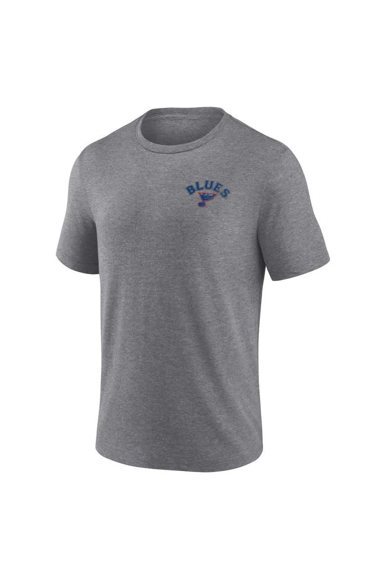 Men's Fanatics  Heather Gray St. Louis Blues Winger Tri-Blend T-Shirt, Alternate, color, Heather Gray