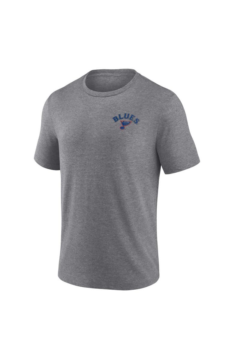FANATICS Men's Fanatics  Heather Gray St. Louis Blues Winger Tri-Blend T-Shirt, Alternate, color, Heather Gray