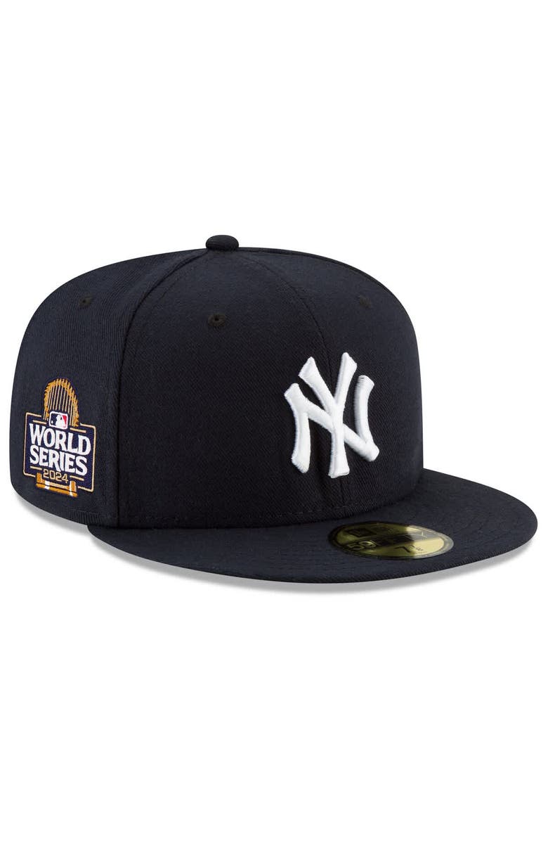 New Era Men's New Era Navy New York Yankees 2024 World Series Side Patch 59FIFTY Fitted Hat, Alternate, color, 