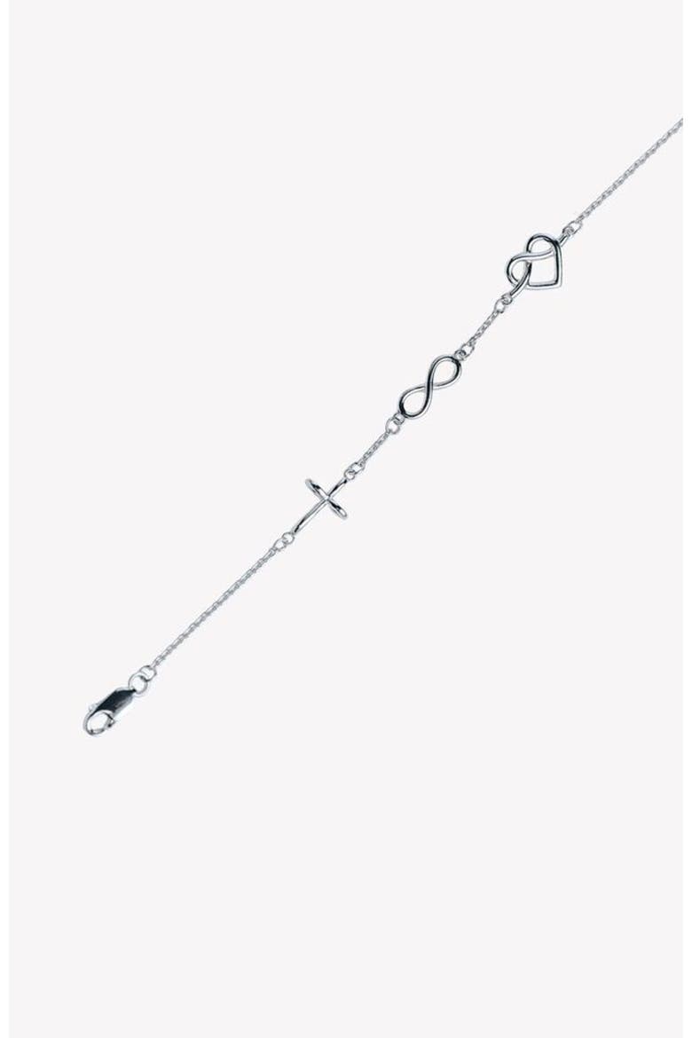 Faith, Hope, Love Bracelet, Alternate, color, Sterling Silver