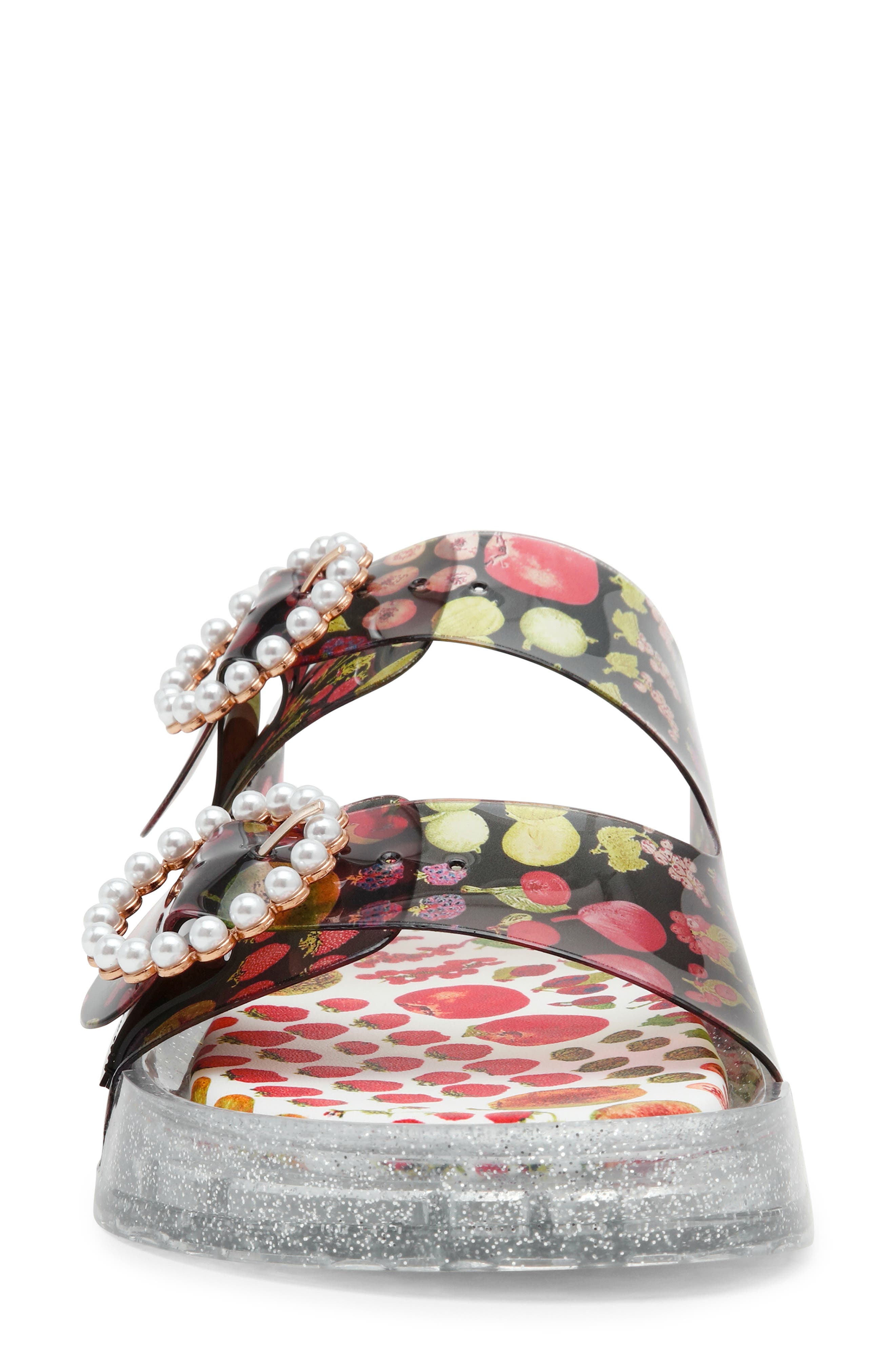 Betsey Johnson Landin Two-Strap Jelly Sandal, Alternate, color, 