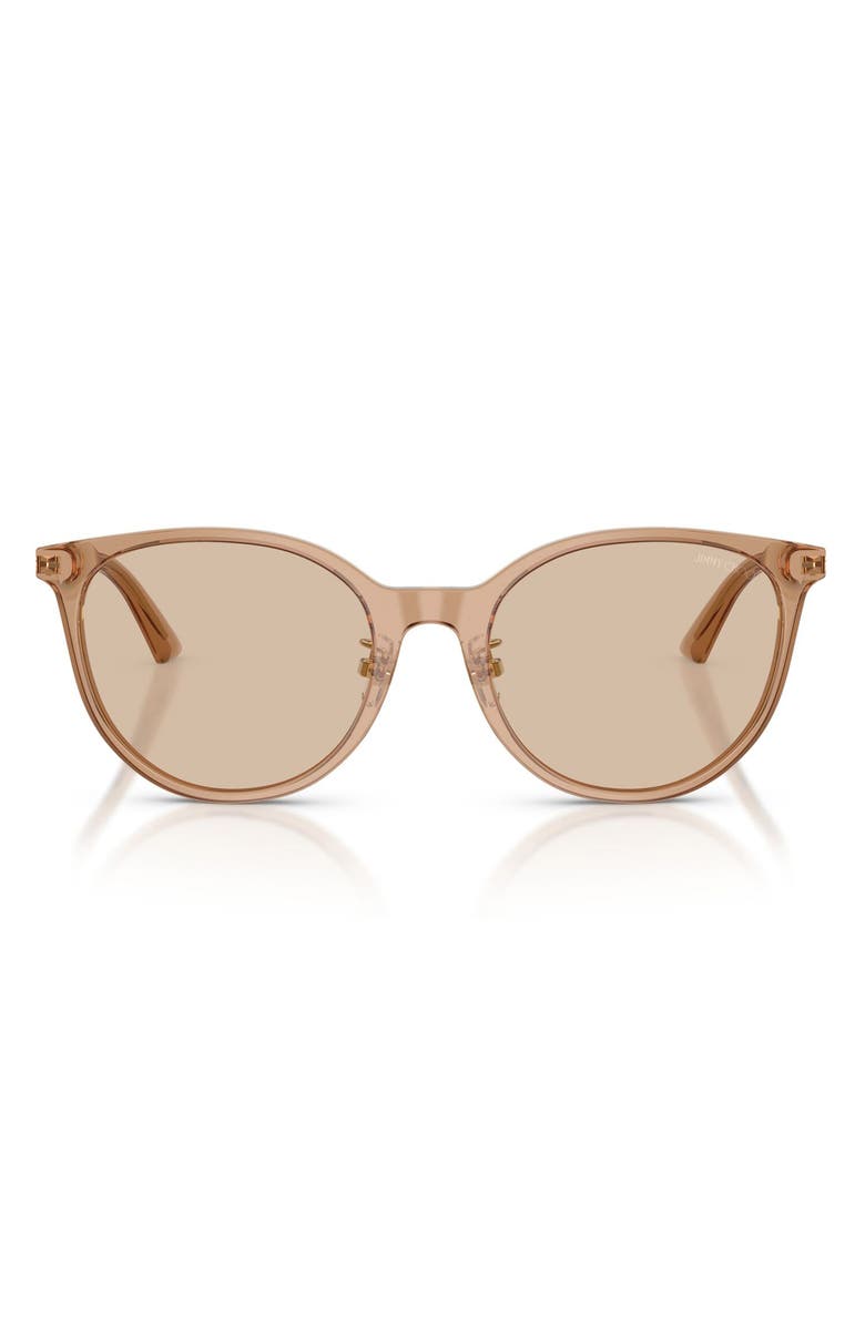 Jimmy Choo 54mm Phantos Sunglasses, Main, color, Transparent Tan / Light Brown