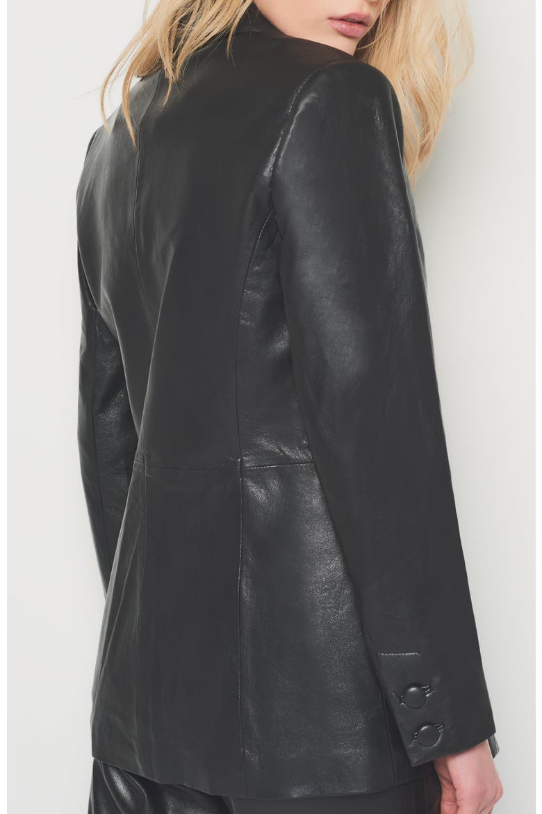 Jordan Bf Recycled Leather Blazer, Alternate, color, Black