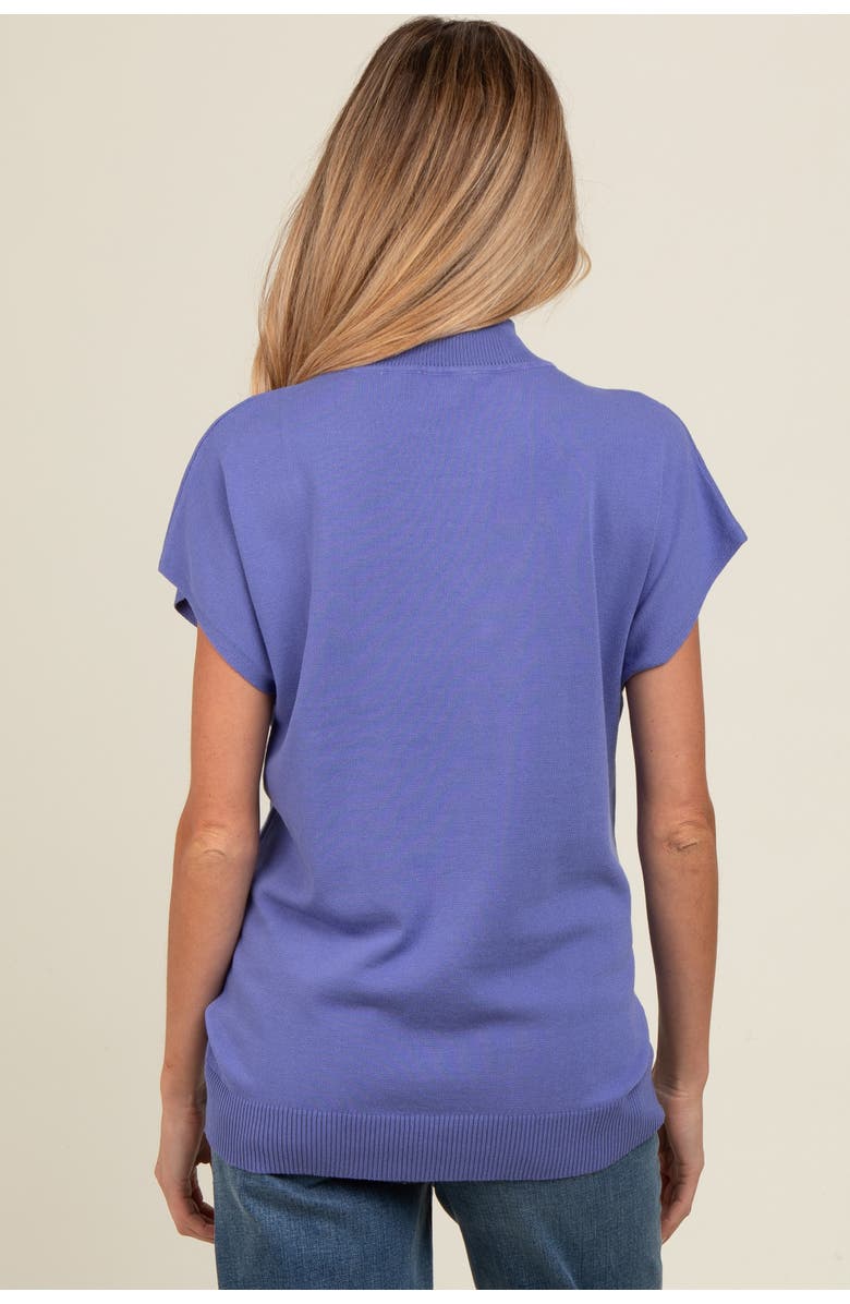 PinkBlush Mock Neck Knit Top, Alternate, color, Periwinkle