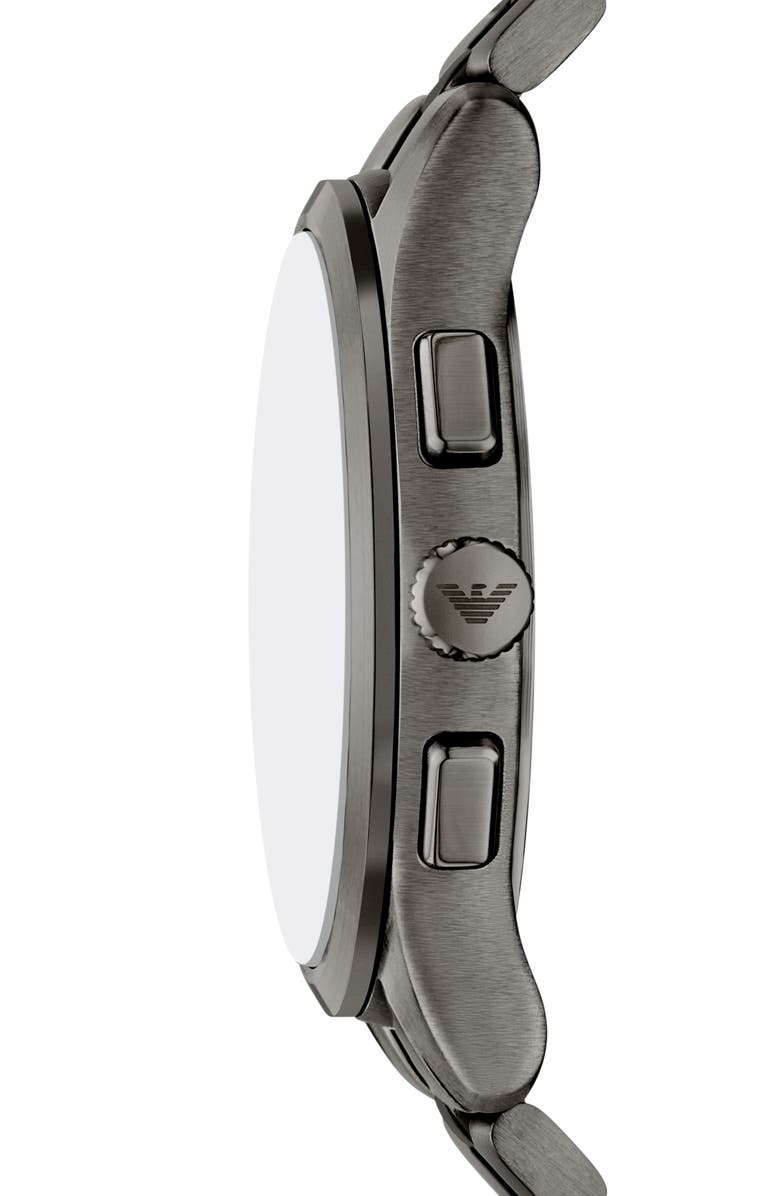 Emporio Armani Chronograph Bracelet Watch, 42mm, Alternate, color, Gunmetal