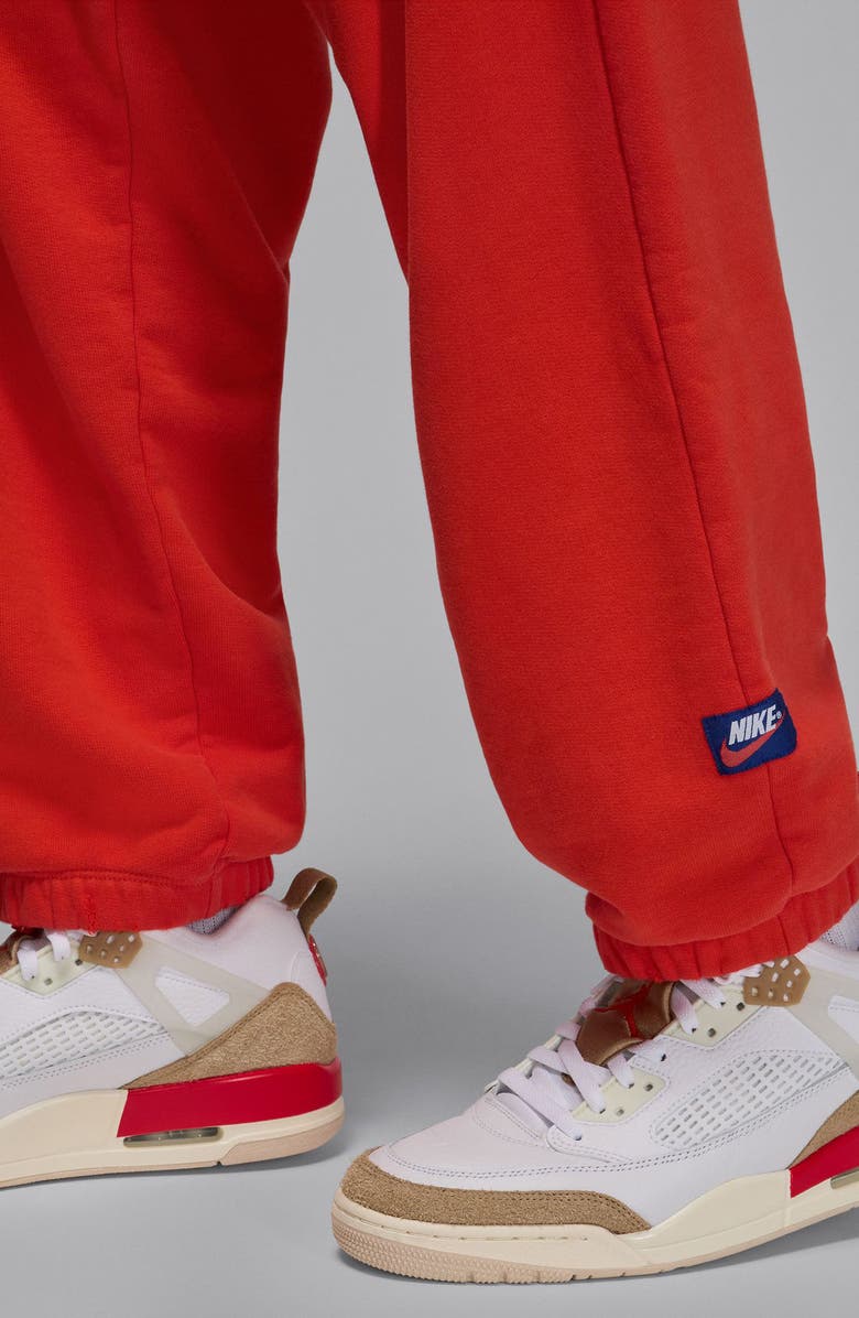 Jordan Rare Air French Terry Graphic Sweatpants, Alternate, color, Chile Red/ Sail