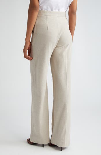 Max Mara Giallo Woven Cotton Trousers | Nordstrom