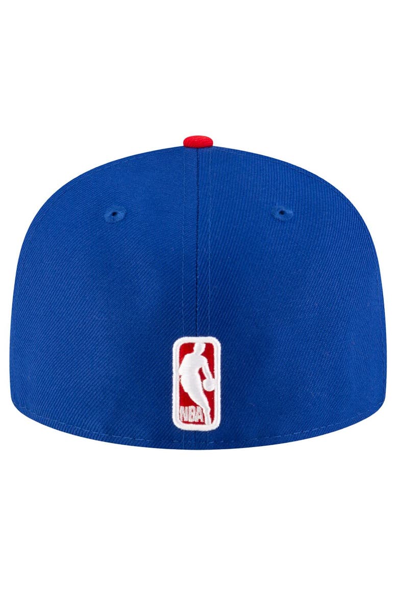 Men's New Era  Blue Detroit Pistons Two-Tone 59FIFTY Fitted Hat, Alternate, color, Blue