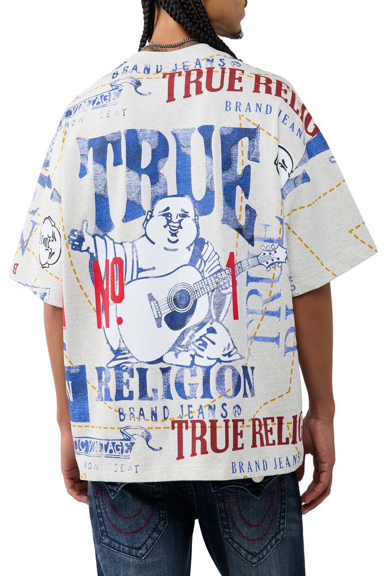 No. 1 Print Oversized Graphic T-Shirt, Alternate, color, NATURAL