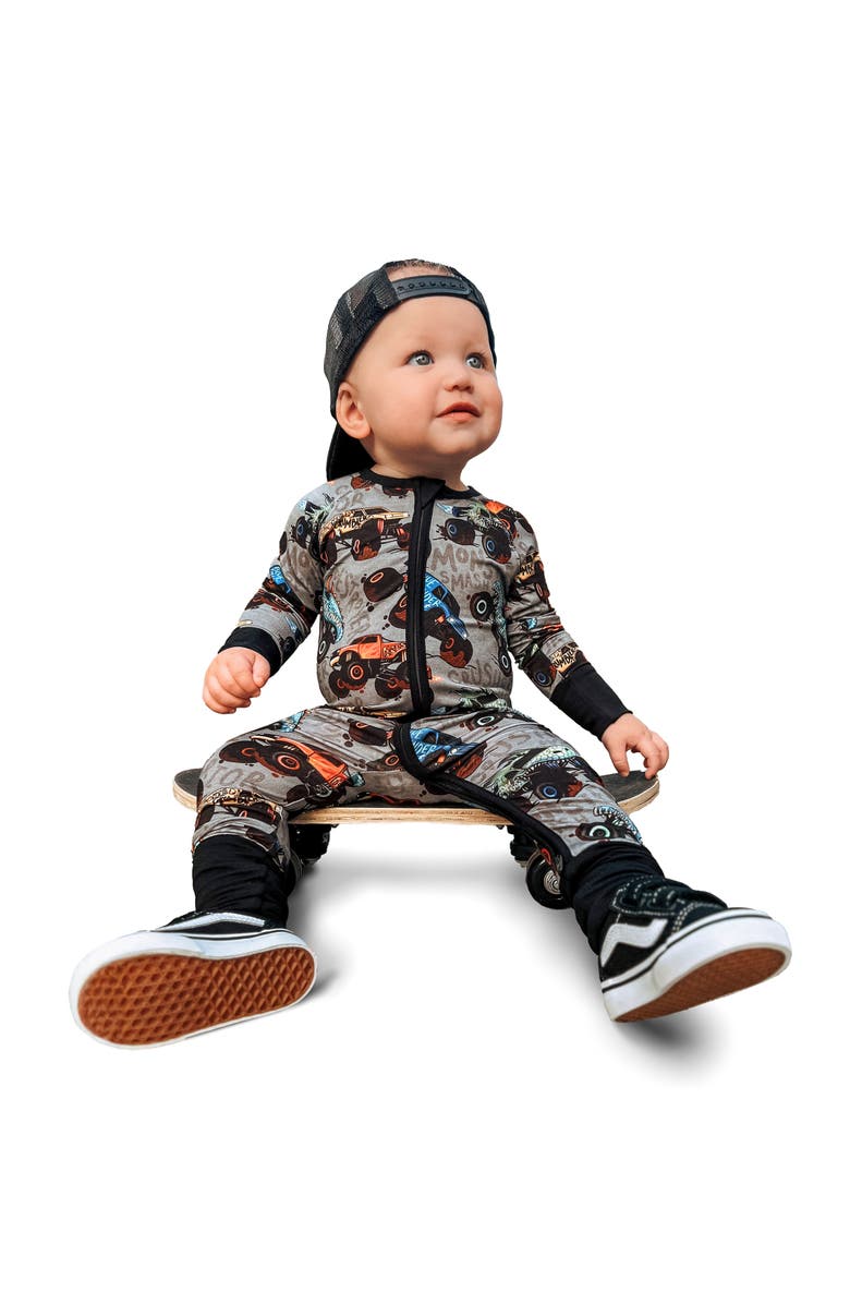 Fletch Monster Jammies Snoozer, Alternate, color, Gray