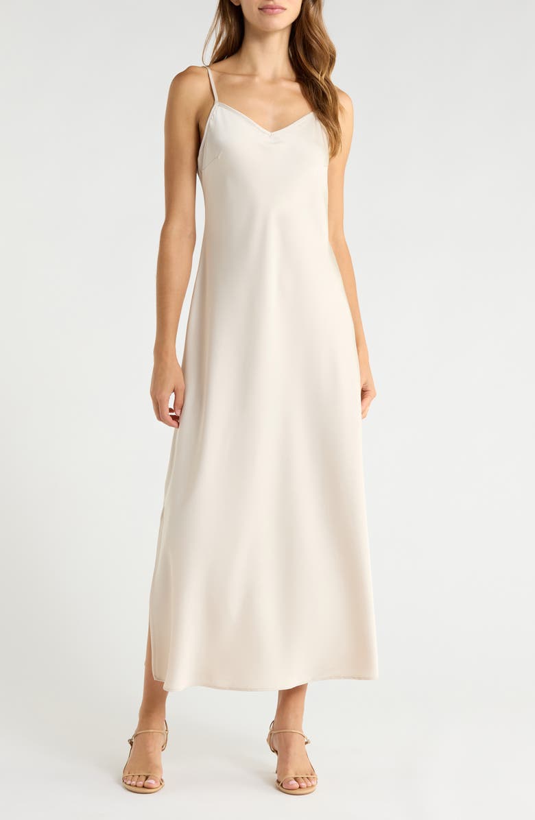 Vince Camuto Slipdress with Turtleneck Sweater, Alternate, color, Oatmeal