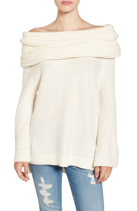 Cowl Off the Shoulder Sweater