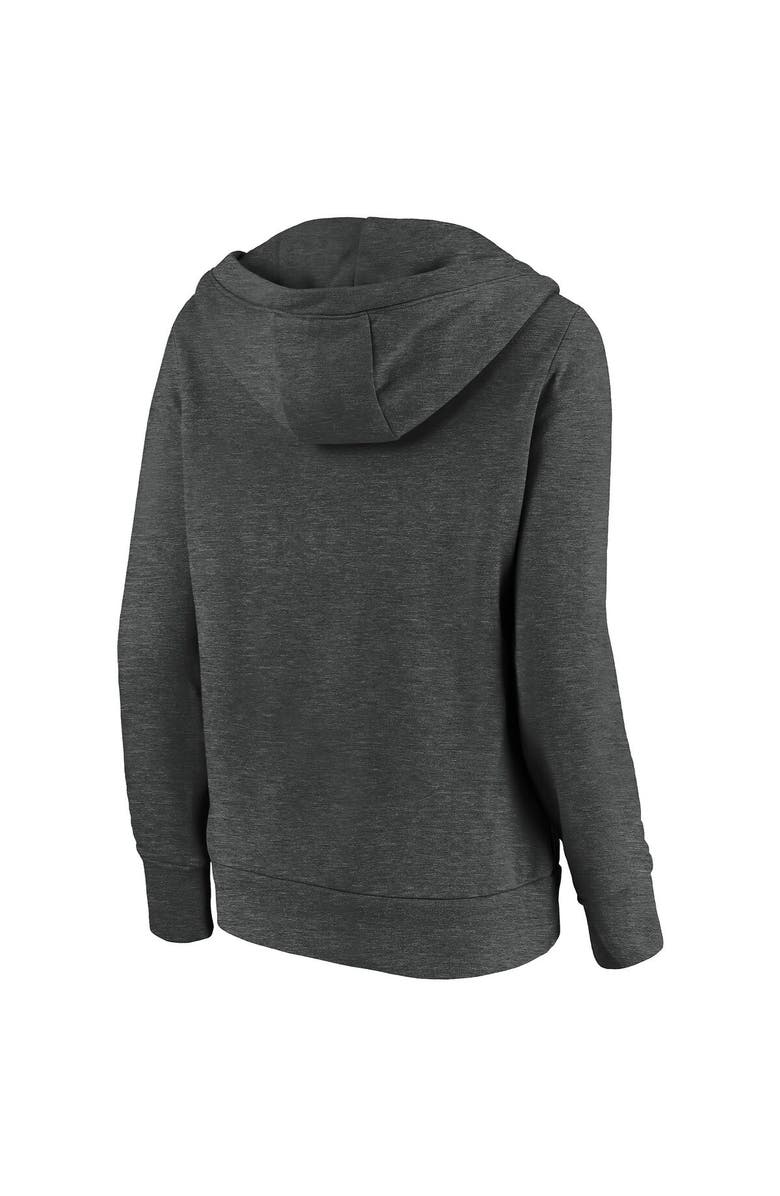 FANATICS Women's Fanatics Branded Heathered Charcoal Los Angeles Rams First String V-Neck Pullover Hoodie, Alternate, color, 