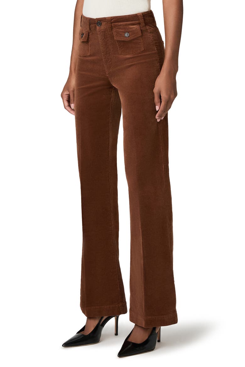 Leenah Corduroy High Waist Wide Leg Jeans, Alternate, color, MAPLE BROWN