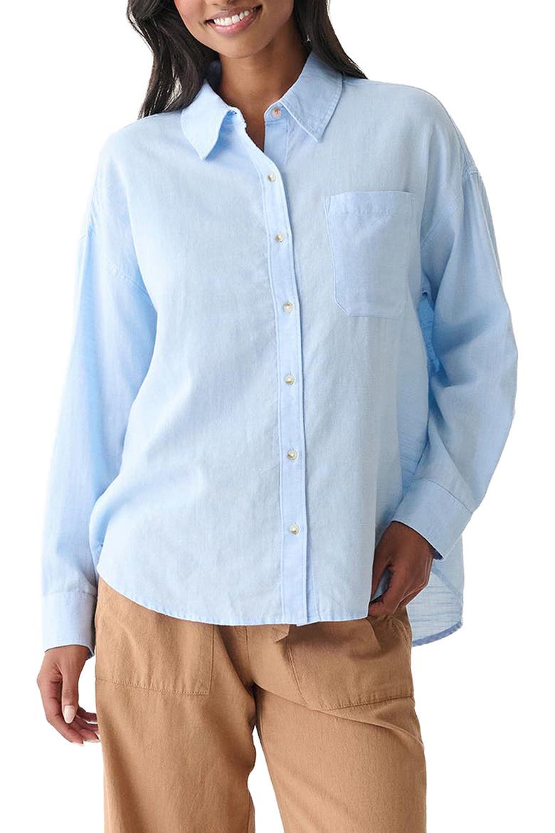 Cotton Chambray Button-Up Shirt, Main, color, CHAMBRAY