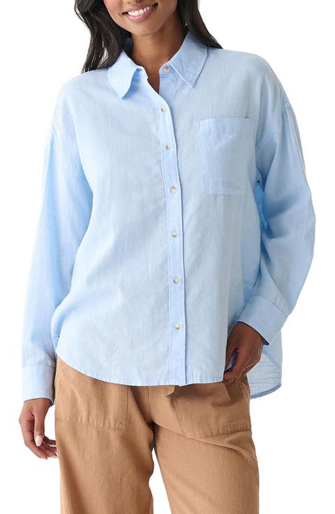 Cotton Chambray Button-Up Shirt