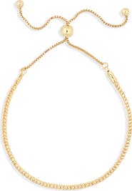 NORDSTROM RACK Demi Fine Herringbone Chain Slider Bracelet