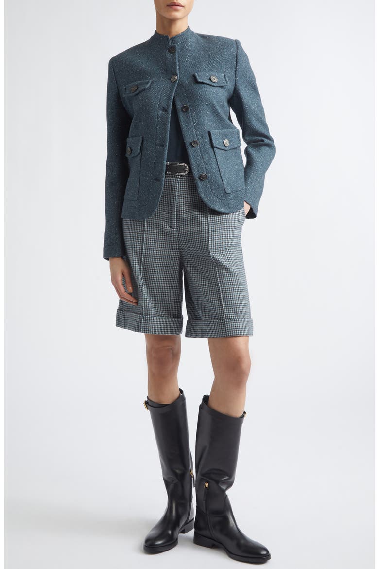 Cashmere & Silk Field Jacket, Alternate, color, 178 DARK JADE
