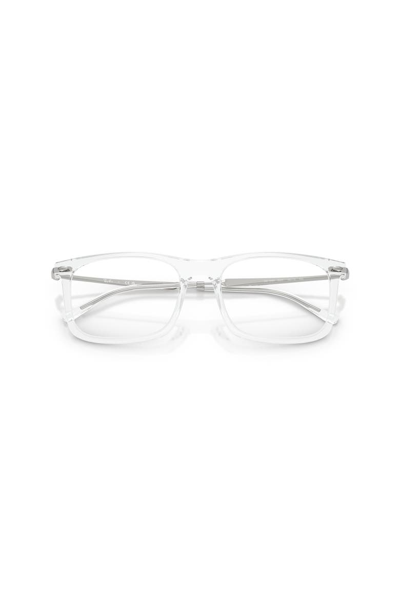 56mm Rectangle optical glasses, Alternate, color, Transparent