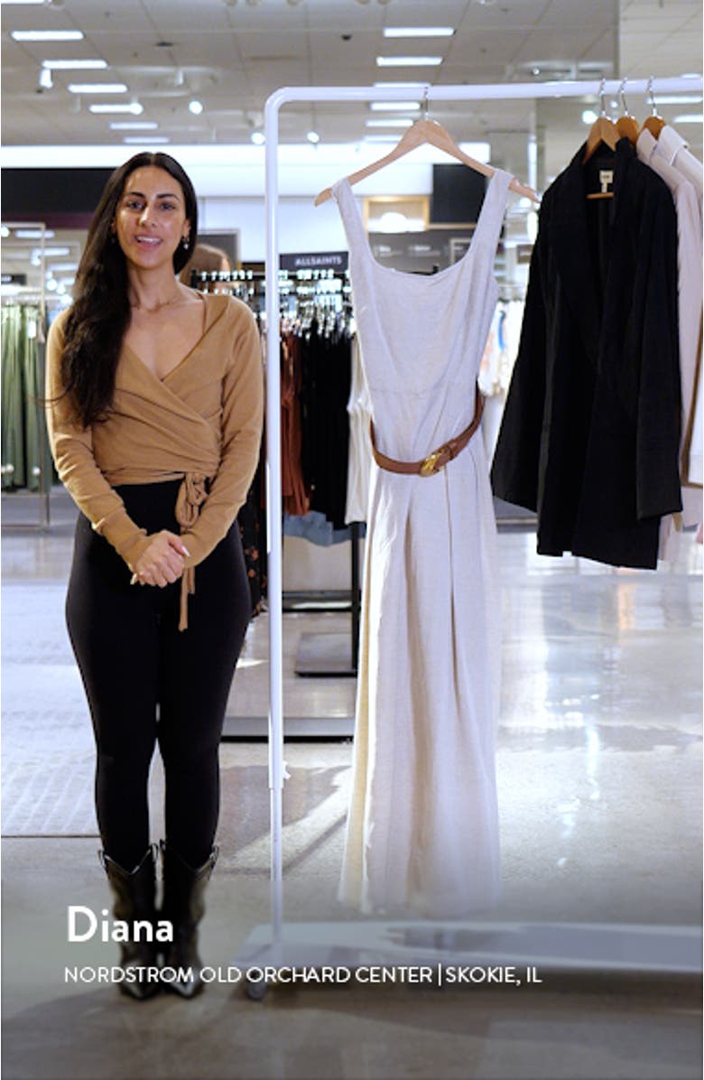 Sleeveless Linen Blend Midi Dress, sales video thumbnail