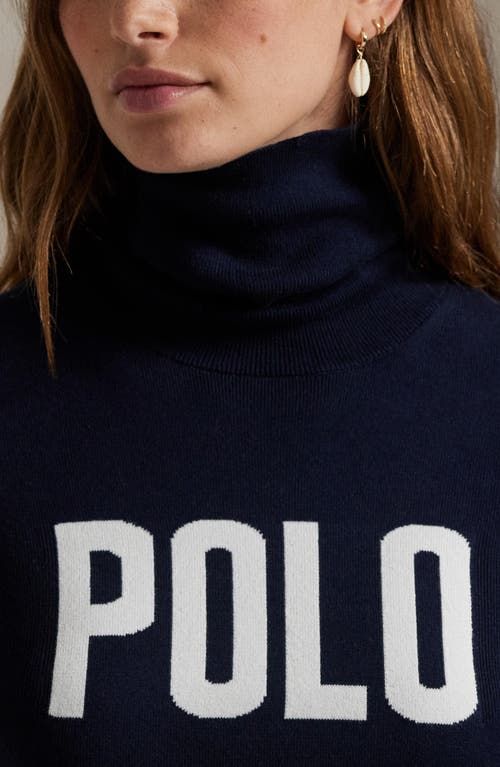Polo Ralph Lauren Logo Turtleneck Sweater In Brown
