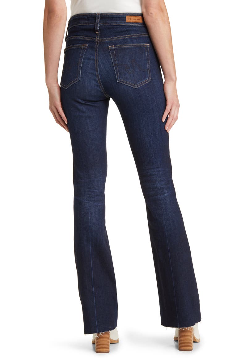 Farrah Raw Hem High Waist Bootcut Jeans, Alternate, color, 4 YEARS PARK AVE