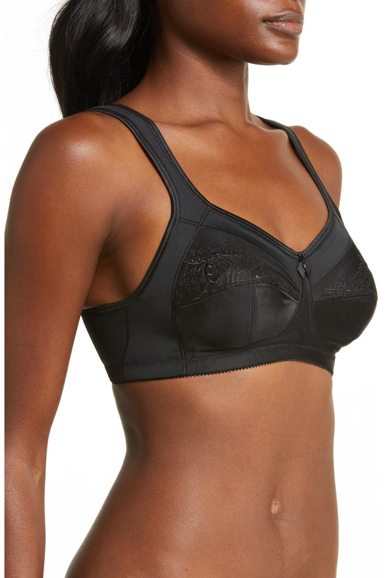 Isadora Wireless Pocketed Bra, Alternate, color, BLACK