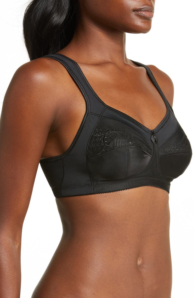 Amoena Isadora Wireless Pocketed Bra, Alternate, color, Black