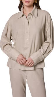 Donna Karan New York Linen Blend Top