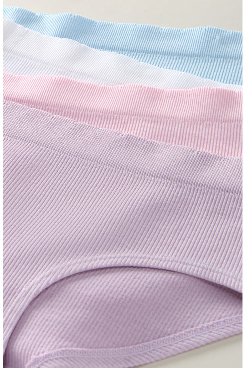 Kids' 4-Pack Seamless Rib Hipster Panties, Alternate, color, PASTELS PACK