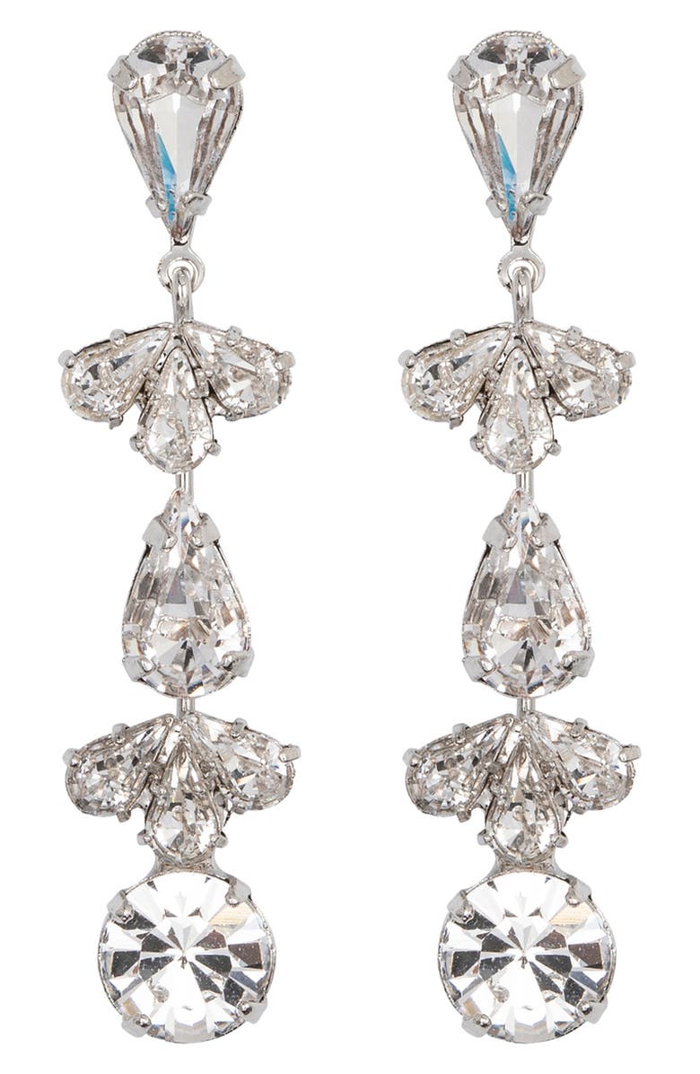 Jennifer Behr Talita Crystal Linear Drop Earrings, Main, color, 