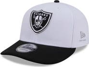 New Era Men's New Era White/Black Las Vegas Raiders 2026 NFL Draft Pre-Curved 9FIFTY Snapback Hat