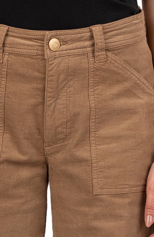 Shop Kut From The Kloth Sienna High Waist Wide Leg Utility Pants In Khaki