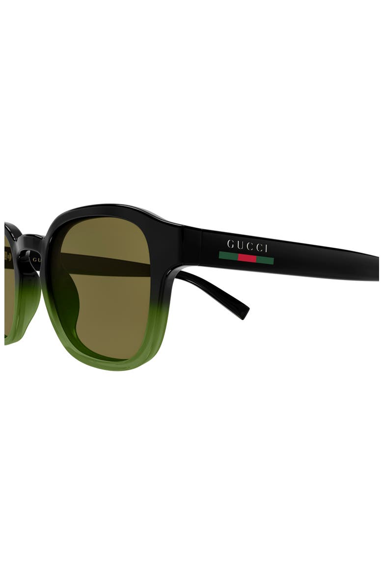49mm Small Round Sunglasses, Alternate, color, SHINY GRADIENT BLACK