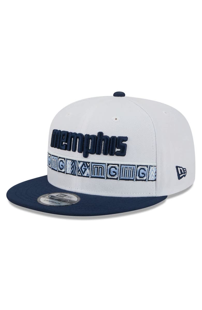 New Era Youth New Era White/Navy Memphis Grizzlies 2025/26 City Edition 9FIFTY Snapback Hat, Alternate, color, White