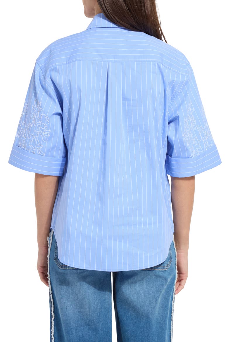 Hazel Embroidered Stripe Button-Up Shirt, Alternate, color, RE-FRESH STRIPE