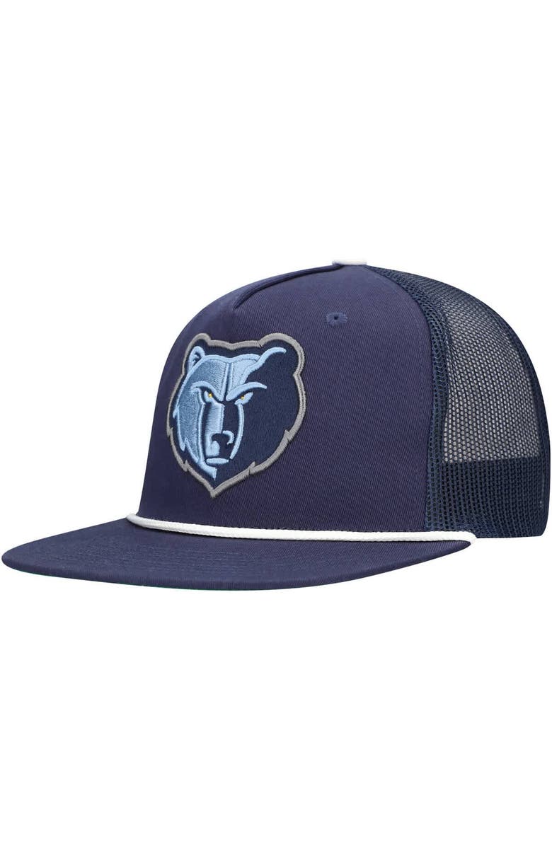 Mitchell & Ness Men's Mitchell & Ness Navy Memphis Grizzlies Roper Trucker Snapback Hat, Alternate, color, Navy
