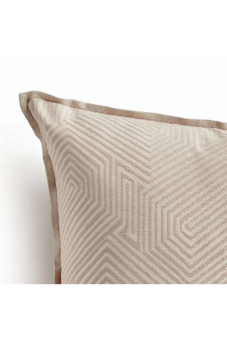 Geo Square Indoor-Outdoor Pillow 20", Alternate, color, Beige