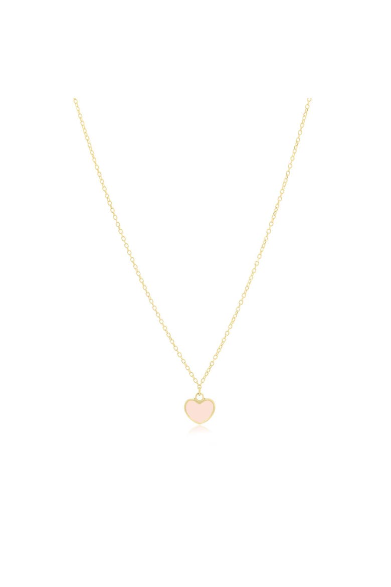 Mini Pink Pearl Single Heart Necklace, Main, color, Pink Pearl