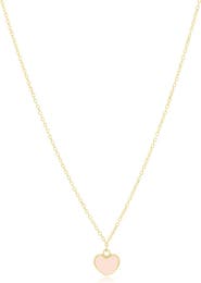 The Lovery Fine Jewelry Mini Pink Pearl Single Heart Necklace