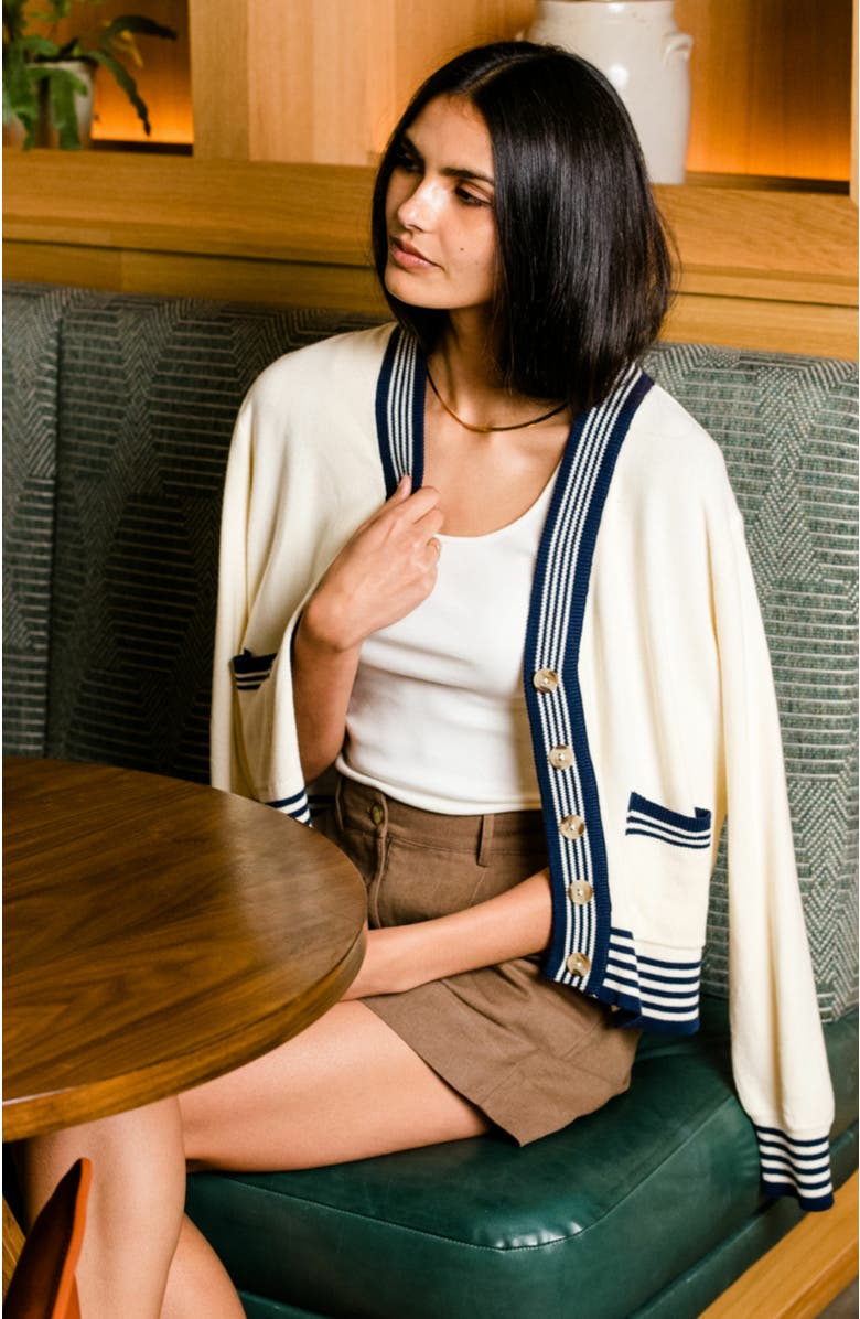 ABLE Madilyn Varsity Cardigan, Alternate, color,