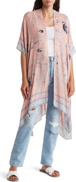 RACHEL Rachel Roy Mix Print Ruana